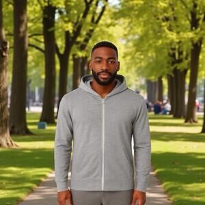 Alternative Apparel By Hanes Unisex Large Lightweight Hoodie Soft Gray Brand New